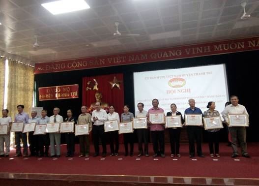 Huyện Thanh Trì tổng kết 15 năm Ngày hội Đại đoàn kết toàn dân tộc ở khu dân cư 