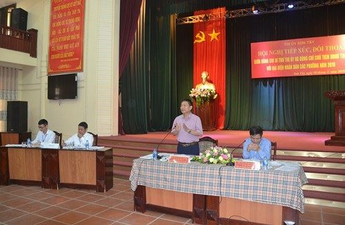 Thị xã Sơn Tây tổ chức hội nghị đối thoại trực tiếp giữa người đứng đầu cấp ủy, chính quyền với Nhân dân 9 phường