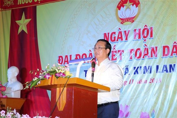 Đồng chí Phó Chủ tịch UBND thành phố Nguyễn Thế Hùng dự Ngày hội Đại đoàn kết toàn dân thôn 6 xã Kim Lan, huyện Gia Lâm