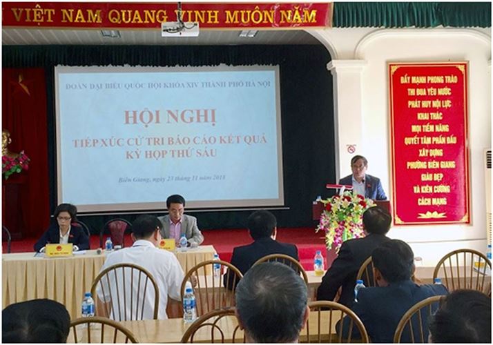 Đại biểu Quốc hội TP Hà Nội tiếp xúc cử tri quận Hà Đông báo cáo kết quả kỳ họp thứ 6 Quốc hội khóa XIV6058