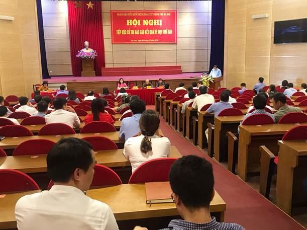 Đoàn đại biểu Quốc hội Thành phố Hà Nội tiếp xúc với cử tri huyện Sóc Sơn báo cáo kết quả kỳ họp thứ 6, Quốc hội khóa XIV