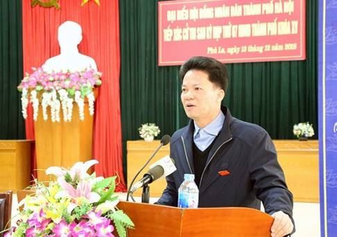 Chủ tịch HĐND TP Nguyễn Thị Bích Ngọc tiếp xúc cử tri quận Hà Đông sau kỳ họp thứ 7 HĐND TP khóa XV6