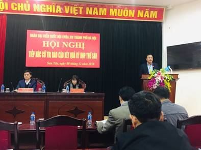 Đại biểu Quốc hội thành phố Hà Nội tiếp xúc cử tri sau kỳ họp thứ 6, Quốc hội khóa XIV.