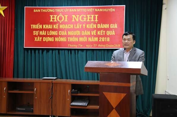 Huyện Thường Tín triển khai kế hoạch lấy ý kiến đánh giá sự hài lòng của người dân về kết quả xây dựng nông thôn mới 2018