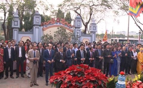 Thanh Trì tổ chức lễ khai bút đầu xuân tại Đình thờ Tiên triết Chu Văn An 