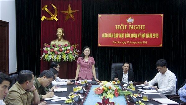 Ủy ban MTTQ Việt Nam huyện Gia Lâm tổ chức giao ban, gặp mặt đầu Xuân.