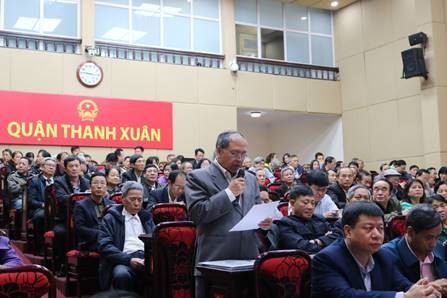 Quận Thanh Xuân tổ chức đối thoại trực tiếp giữa người đứng đầu cấp ủy, chính quyền với MTTQ và các đoàn thể Chính trị - xã hội và nhân dân trên địa bàn quận.