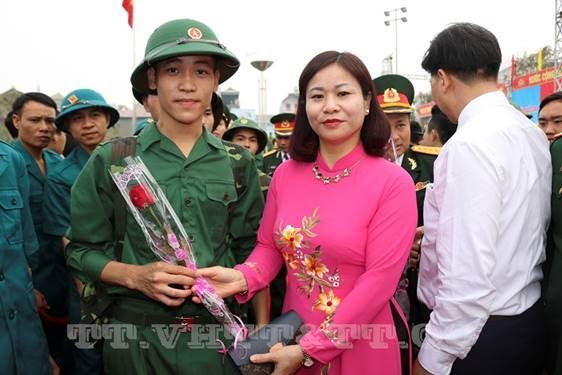 Huyện Quốc Oai tưng bừng giao quân năm 2019