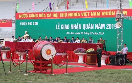 Huyện Sóc Sơn tổ chức Lễ giao nhận quân năm 2019