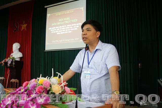 Huyện Quốc Oai tổ chức hội nghị đối thoại trực tiếp giữa người đứng đầu cấp ủy, chính quyền huyện với MTTQ, các tổ chức chính trị xã hội  và đại diện Nhân dân