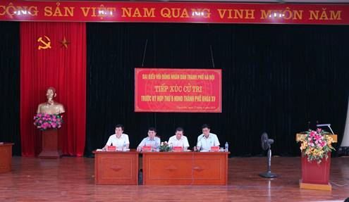 Tổ đại biểu HĐND TP Hà Nội tiếp xúc cử tri trước kỳ họp thứ 9 HĐND TP khóa XV tại huyện Mê Linh 