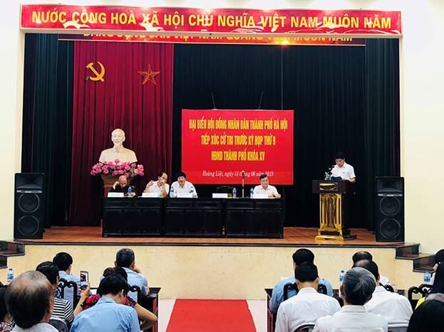 Đại biểu HĐND TP Nội tiếp xúc với cử tri quận Hoàng Mai trước kỳ họp thứ 9, HĐND TP Hà Nội khóa XV