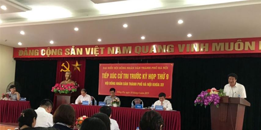 Đoàn đại biểu HĐND TP Hà Nội tiếp xúc cử tri quận Đống Đa trước kỳ họp thứ 9 HĐND TP khoá XV