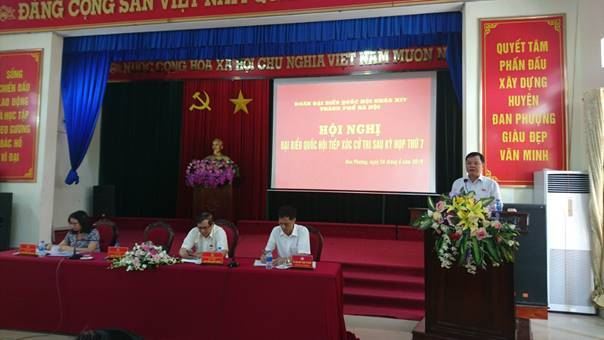 Hội nghị tiếp xúc giữa cử tri huyện Đan Phượng với đại biểu Quốc hội thành phố Hà Nội