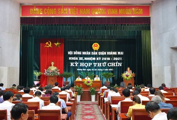 Ủy ban MTTQ Việt Nam quận Hoàng Mai thông báo xây dựng chính quyền tại kỳ họp thứ 9 HĐND quận Hoàng Mai