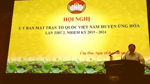 Ủy ban MTTQ Việt Nam huyện Ứng Hòa tổ chức hội nghị lần thứ hai