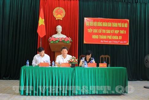 Đại biểu HĐND TP Hà Nội tiếp xúc cử tri tại xã Đại Thành, huyện Quốc Oai