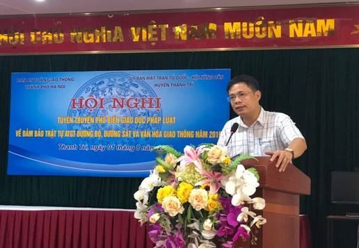 Ủy ban MTTQ Việt Nam huyện Thanh Trì phối hợp tuyên truyền phổ biến giáo dục pháp luật về trật tự an toàn giao thông