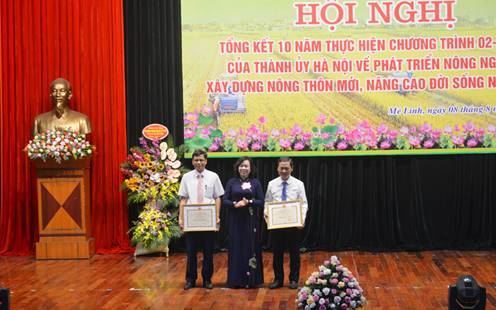 Huyện Mê Linh tổng kết 10 năm thực hiện Chương trình số 02-CTr/TU của Thành ủy Hà Nội về “Phát triển nông nghiệp, xây dựng nông thôn mới, nâng cao đời sống nông dân”.