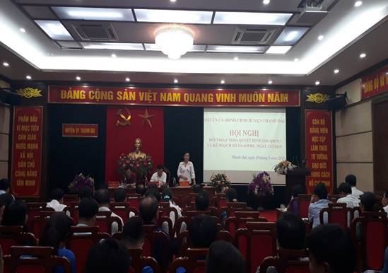 Thanh Oai tổ chức hội nghị đối thoại trực tiếp giữa người đứng đầu cấp ủy, chính quyền với MTTQ, các đoàn thể chính trị - xã hội và nhân dân trên địa bàn huyện