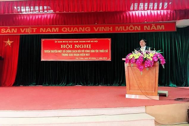 Ủy ban MTTQ Việt Nam huyện Thạch Thất tuyên truyền thực hiện chính sách đối với đồng bào dân tộc thiểu số trên địa bàn huyện.
