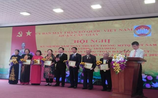 Ủy ban MTTQ Việt Nam quận Cầu Giấy kỷ niệm 89 năm ngày truyền thống MTTQ Việt Nam (18/11/1930-18/11/2019)