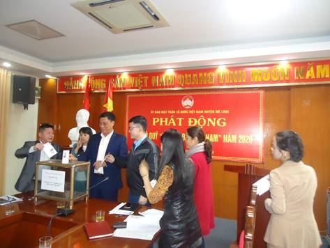 Ủy ban MTTQ Việt Nam huyện Mê Linh phát động ủng hộ Quỹ “Vì biển, đảo Việt Nam” năm 2020.