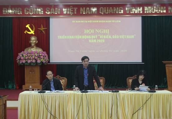 Quận Nam Từ Liêm triển khai kế hoạch phát động ủng hộ  quỹ Vì biển đảo Việt Nam năm 2020