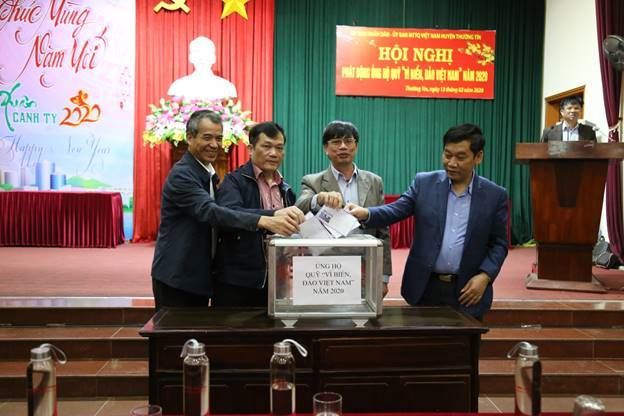 Ủy ban MTTQ Việt Nam huyện Thường Tín phát động ủng hộ Quỹ “Vì Biển, đảo Việt Nam” năm 2020.