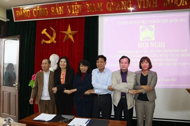 Huyện Quốc Oai triển khai Quy chế phối hợp giữa MTTQ với các Đoàn thể chính trị- xã hội nhiệm kỳ 2019-2024  
