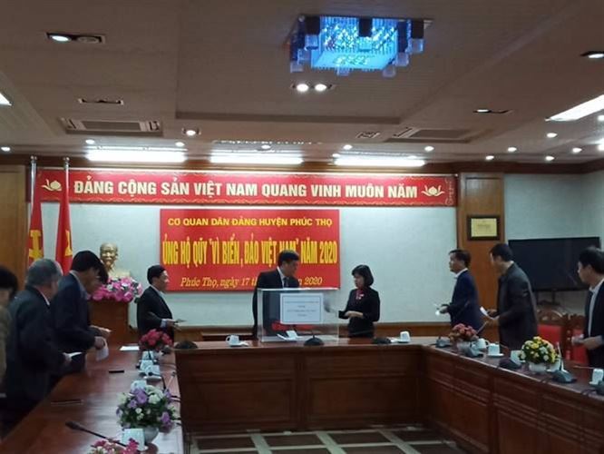 Huyện Phúc Thọ tích cực hưởng ứng ủng hộ Quỹ “Vì biển, đảo Việt Nam” năm 2020	