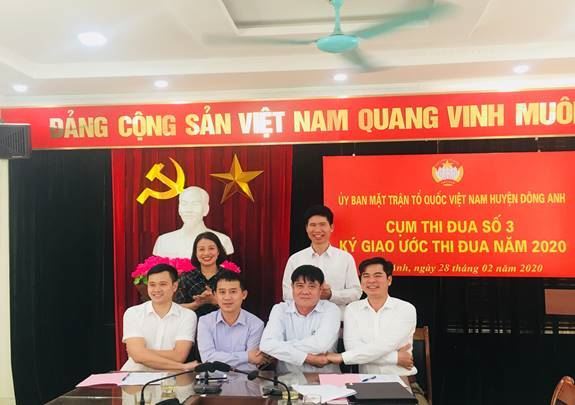 Ủy ban MTTQ Việt Nam huyện Đông Anh ký giao ước thi đua tại 03 cụm thi đua của huyện năm 2020