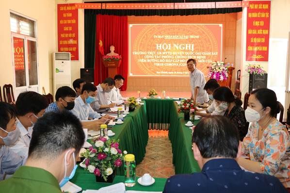 Ủy ban MTTQ Việt Nam huyện Quốc Oai giám sát công tác phòng chống dịch Covid- 19 tại 4 xã 