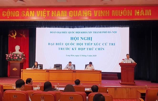 Đại biểu Quốc hội thành phố Hà Nội tiếp xúc cử tri quận Long Biên trước kỳ họp thứ 9, Quốc hội khoá XIV 