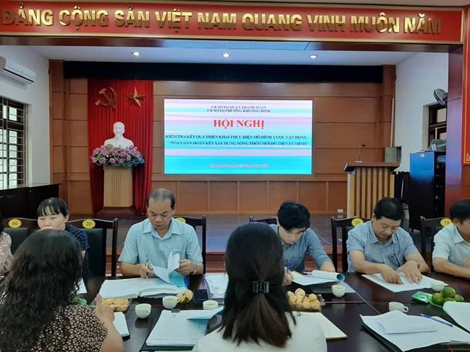 Quận Thanh Xuân kiểm tra bước đầu kết quả thực hiện các mô hình cuộc vận động “Toàn dân đoàn kết xây dựng nông thôn mới, đô thị văn minh” trên địa bàn quận năm 2020