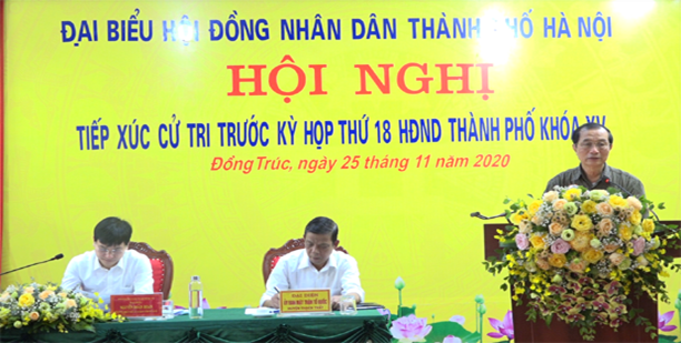 Tổ đại biểu HĐND thành phố Hà Nội tiếp xúc với cử tri xã Đồng Trúc, huyện Thạch Thất trước Kỳ họp thứ 18 HĐND Thành phố khóa XV