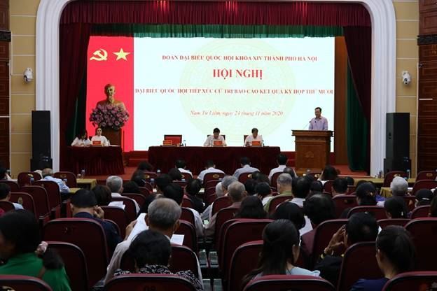 Đại biểu Quốc hội Thành phố Hà Nội tiếp xúc cử tri quận Nam Từ Liêm  sau kỳ họp thứ Mười 