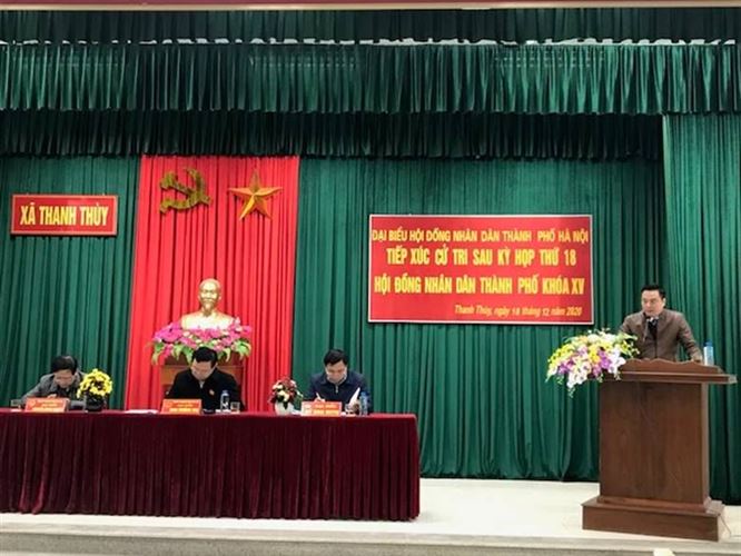 Đại biểu HĐND TP tiếp xúc cử tri huyện Thanh Oai sau kỳ họp thứ 18 HĐND TP khóa XV