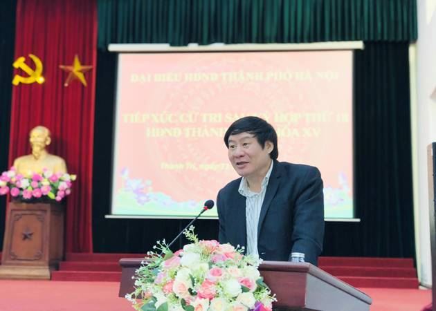 Đại biểu HĐND Thành phố tiếp xúc với cử tri huyện Thanh Trì sau kỳ họp thứ 18, HĐND TP khóa XV