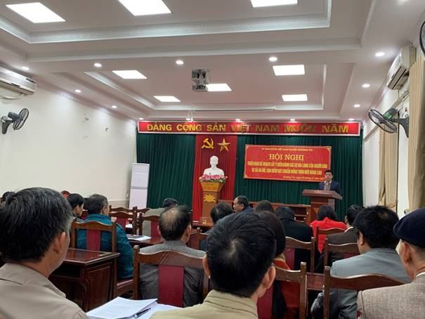 Ủy ban MTTQ Việt Nam huyện Thường Tín hướng dẫn 2 xã Hà Hồi, Vạn Điểm lấy ý kiến đánh giá sự hài lòng của người dân về kết quả xây dựng nông thôn mới nâng cao 