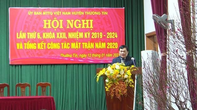 Huyện Thường Tín tổng kết công tác Mặt trận năm 2020, triển khai phương hướng nhiệm vụ năm 2021