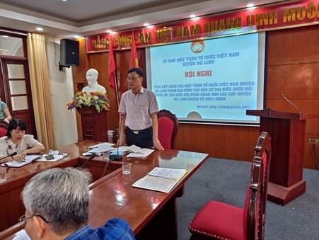 Ủy ban MTTQ Việt Nam huyện Mê Linh tổ chức Hội nghị tổng kết công tác MTTQ tham gia bầu cử đại biểu Quốc hội khóa XV và đại biểu HĐND các cấp, nhiệm kỳ 2021 – 2026.