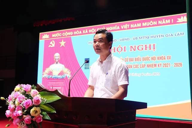 Huyện Gia Lâm tổng kết cuộc bầu cử đại biểu Quốc hội khóa XV và đại biểu HĐND các cấp nhiệm kỳ 2021- 2026  