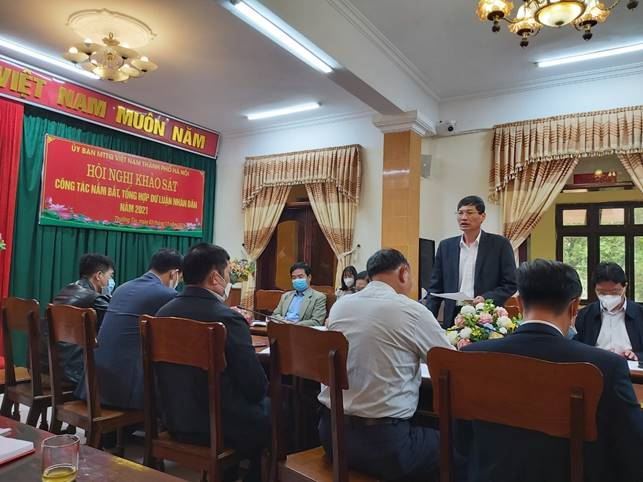 Ủy ban MTTQ Việt Nam TP khảo sát công tác nắm bắt, tổng hợp dư luận Nhân dân tại huyện Thường Tín  