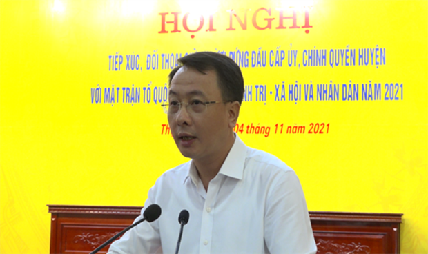 Thạch Thất tổ chức đối thoại giữa người đứng đầu cấp ủy, chính quyền huyện với MTTQ, các đoàn thể chính trị- xã hội và nhân dân năm 2021