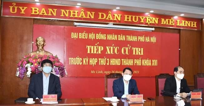 Ủy ban MTTQ Việt Nam huyện Mê Linh tổ chức hội nghị tiếp xúc cử tri trước kỳ họp thứ 3 HĐND Thành phố khóa XVI, nhiệm kỳ 2021 – 2026.