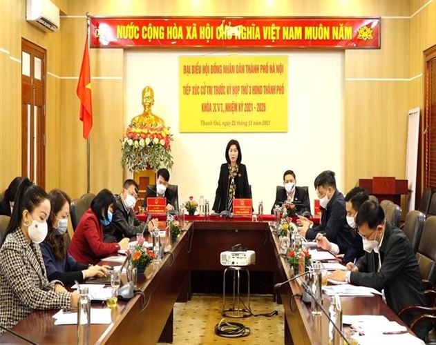Đại biểu HĐND TP tiếp xúc cử tri huyện Thanh Oai trước kỳ họp thứ 3 HĐND TP, khóa XVI, nhiệm kỳ 2021-2026