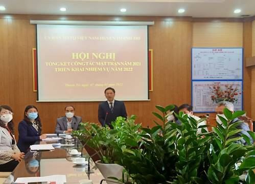 Huyện Thanh Trì tổng kết công tác Mặt trận năm 2021, phát động phong trào thi đua và Chương trình phối hợp thống nhất hành động năm 2022
