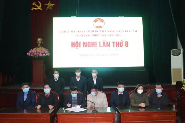 Ủy ban MTTQ Việt Nam huyện Gia Lâm khóa XXI, nhiệm kỳ 2019-2024 tổ chức Hội nghị lần thứ 8