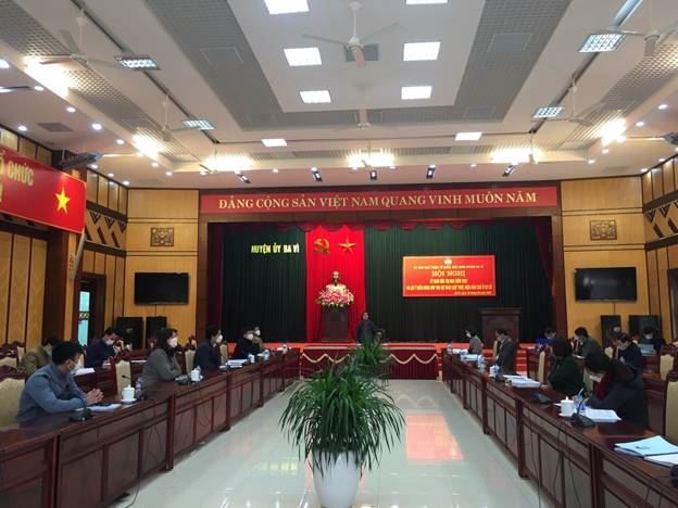 Ủy ban MTTQ Việt Nam huyện Ba Vì tổ chức Hội nghị ký giao ước thi đua năm 2022 và lấy ý kiến góp ý vào Dự thảo Luật thực hiện dân chủ ở cơ sở